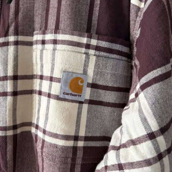 Men's Big and Tall 2XL Carhartt Rugged Flex Relaxed Fit Flannel Fleece Lined - Picture 6 of 9